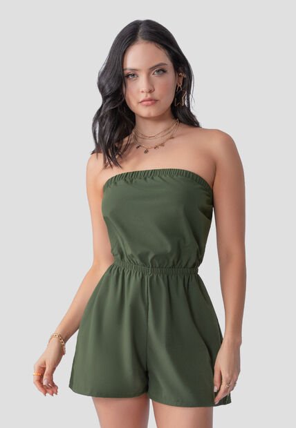 Enterizo Corto Mujer Verde Militar Atypical 106185