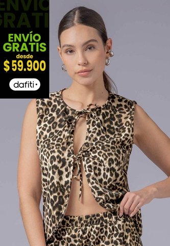 Chaleco Mujer Estampado Atypical 113972 Atypical