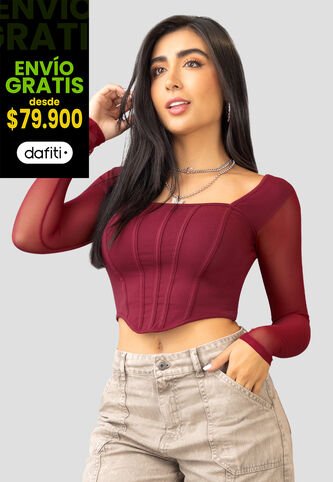 Blusa Mujer Vinotinto Atypical 101319 Atypical