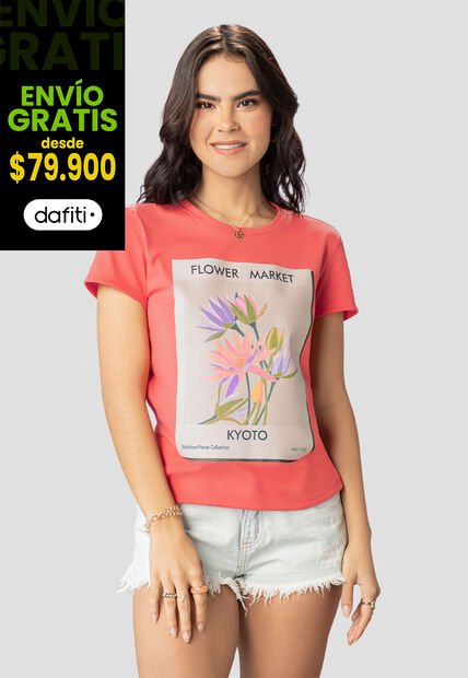 Camiseta Mujer Coral Atypical 102190