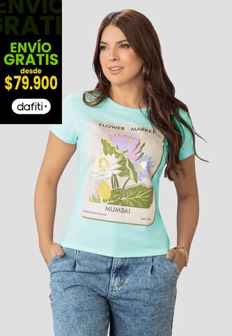 Camiseta Mujer Azul Atypical 102191 Atypical