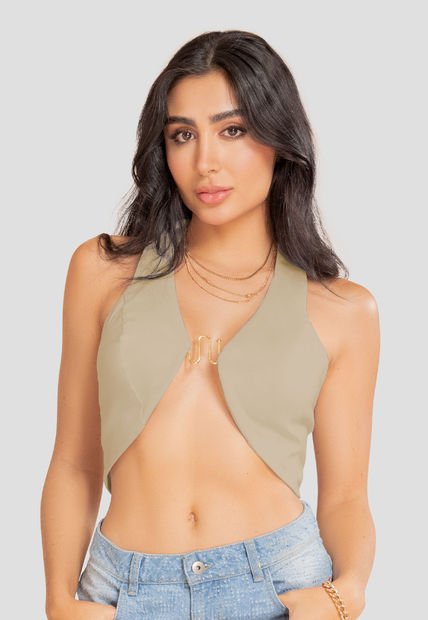 Crop Top Mujer Latte Atypical 106928