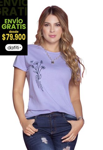Camiseta Mujer Lila Atypical 87102 Atypical