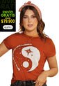 Camiseta Mujer Naranja Atypical 89129 de Atypical