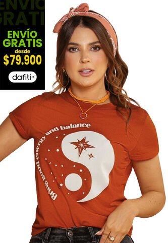 Camiseta Mujer Naranja Atypical 89129 Atypical