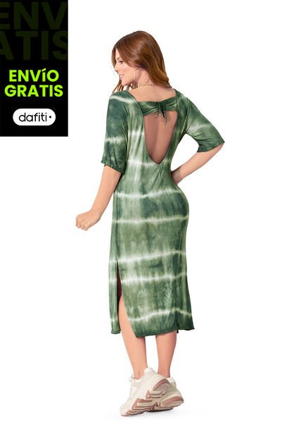 Vestido Largo Juvenil Femenino Verde Botella Atypical