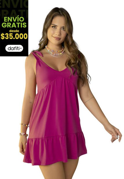 Vestido Corto Mujer Fucsia Atypical 90945