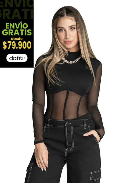 Body Mujer Negro Atypical 4559