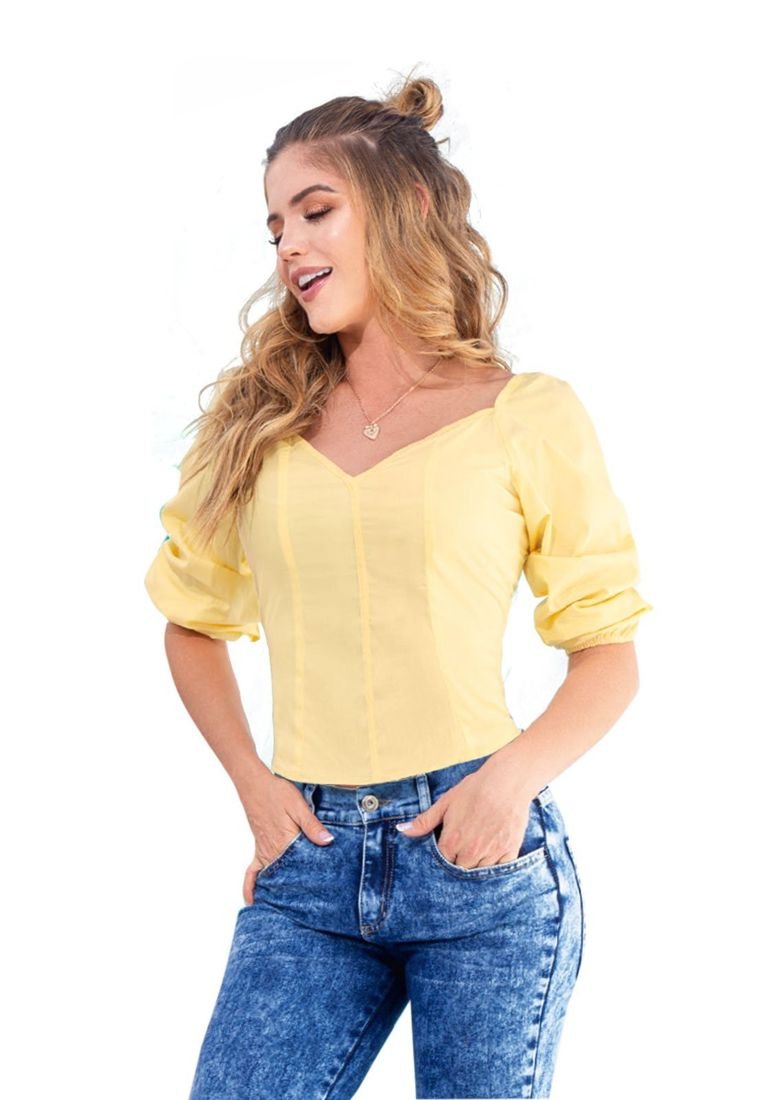 Blusa Juvenil Femenino Amarillo Pastel Atypical - Compra Ahora | Dafiti  Colombia