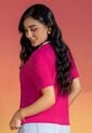 Camiseta Mujer Magenta Vivo Atypical 114047 de Atypical
