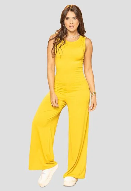 Enterizo Largo Mujer Amarillo Atypical 101950