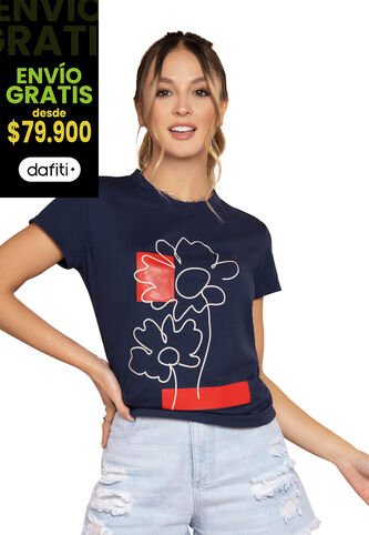 Camiseta Mujer Azul Navy Atypical 9560 Atypical