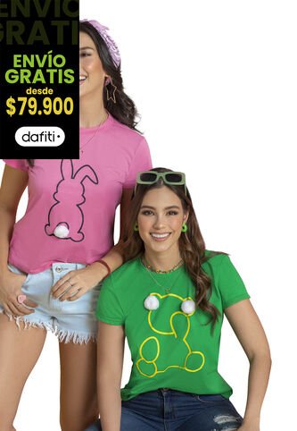 Camiseta Paq X2 Mujer Multicolor Atypical 89121 Atypical