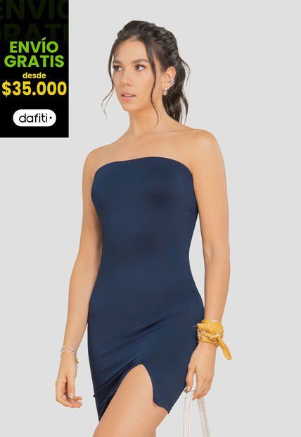 Vestido Corto Mujer Azul Profundo Atypical 106912