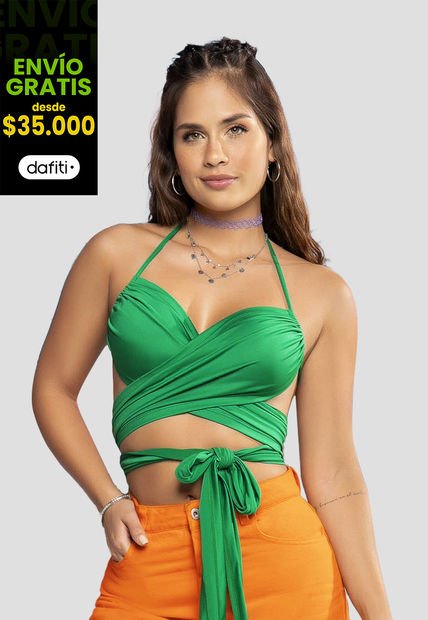 Crop Top Mujer Verde Antioquia Atypical 89124