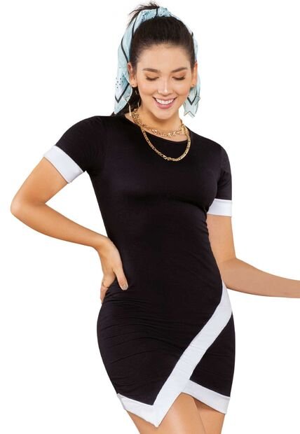 Vestido Corto Mujer Negro Atypical 87052