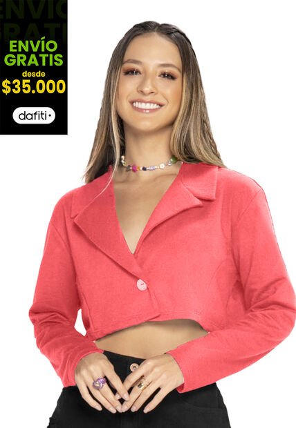 Blazer Mujer Coral Atypical 8377