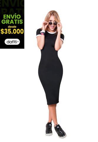 Vestido Corto Juvenil Femenino Negro Atypical Atypical