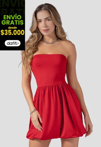 Vestido Corto Mujer Rojo Atypical 114041 Atypical