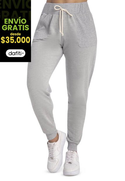 Jogger Mujer Gris Jaspe Atypical 96922