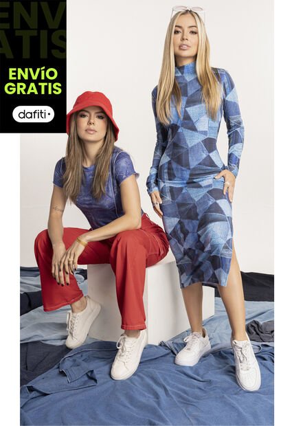 Vestido Largo Juvenil Estampado Atypical 1532