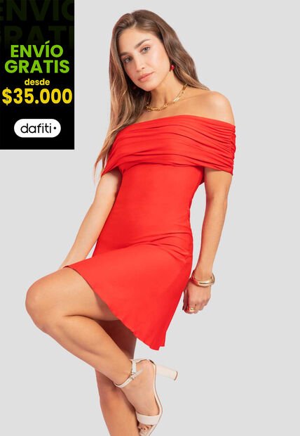 Vestido Corto Mujer Rojo Atypical 112491