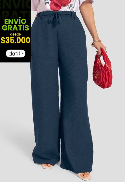 Pantalón Mujer Azul Profundo Atypical 112489