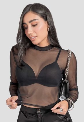 Blusa Mujer Negro Atypical 112487