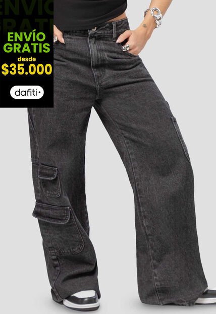 Jean Mujer Negro Atypical 111350