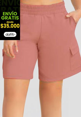 Bermuda Short Mujer Palo De Rosa Oscuro Atypical 693 Atypical