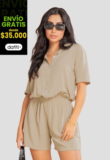 Enterizo Corto Mujer Latte Atypical 107843