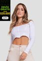 Crop Top Mujer Blanco Atypical 106871 de Atypical