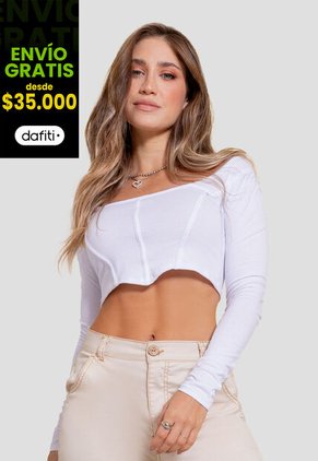 Crop Top Mujer Blanco Atypical 106871