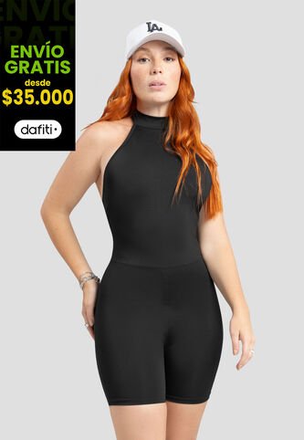 Enterizo Corto Mujer Negro Atypical 106860 Atypical