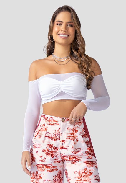Crop Top Mujer Blanco Atypical 100817