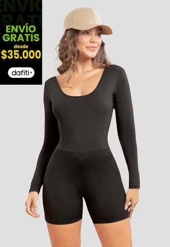 Enterizo Corto Mujer Negro Atypical 105479 Atypical