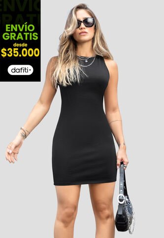 Vestido Corto Mujer Negro Atypical 103555 Atypical