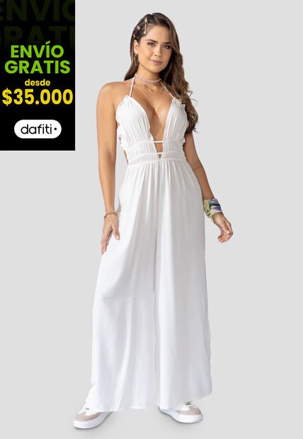 Enterizo Largo Mujer Marfil Atypical 32578