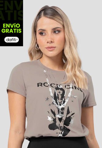 Camiseta Mujer Café Pardo Atypical 112830 Atypical