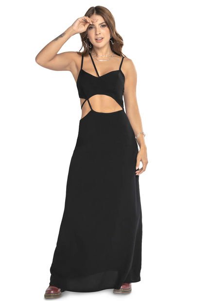 Vestido Mujer Negro Atypical 9577