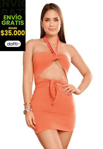 Vestido Mujer Naranja Atypical 16748 Atypical