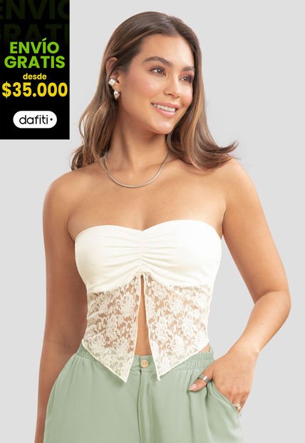 Blusa Mujer Marfil Atypical 105478