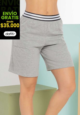 Bermuda Short Mujer Gris Atypical 101953 Atypical