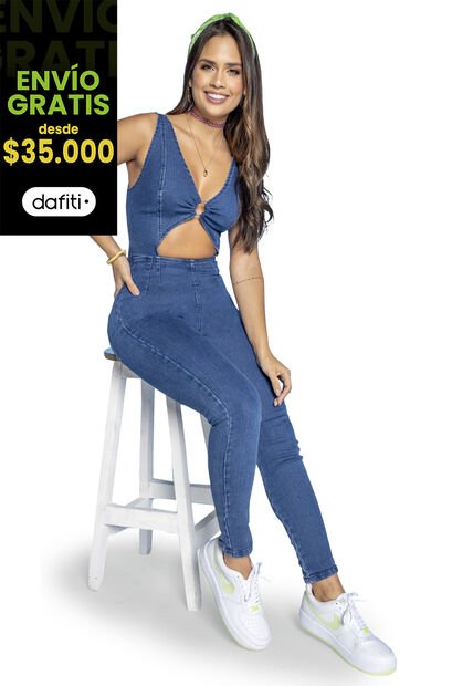 Enterizo Largo Mujer Azul Atypical 4329