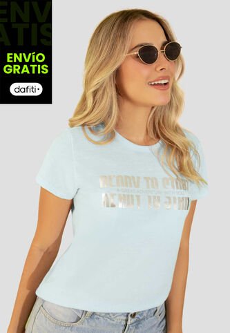 Camiseta Mujer Azul Baby Atypical 112599 Atypical
