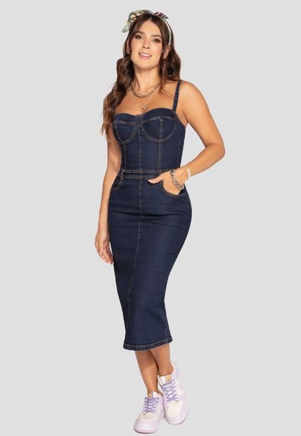 Vestido Corto Mujer Azul Atypical 2935