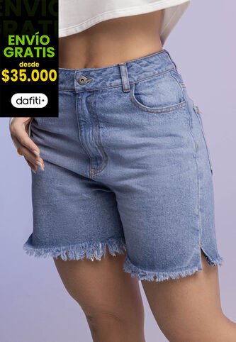 Bermuda Short Mujer Azul Atypical 955 Atypical