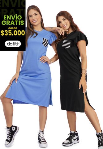 Vestido Mujer Negro Atypical 2092 Atypical