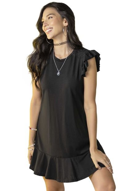 Vestido Corto Mujer Negro Atypical 2018
