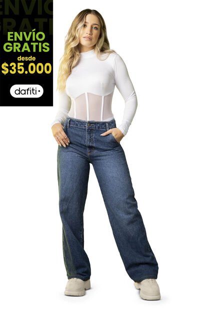 Jean Mujer Azul Oscuro Atypical 2929